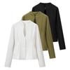2026 Womens Elegant Slim Fit Long Sleeve Blazer Hollow Out Office Work Coat