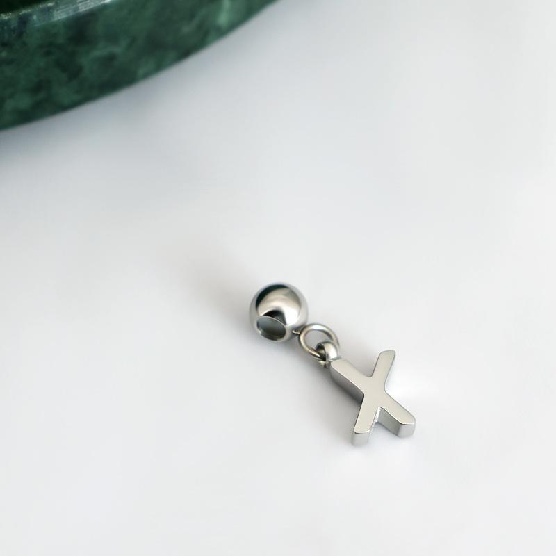 DIY Sliding Chain Alphabet Number Pendant Necklace Personalized Jewelry