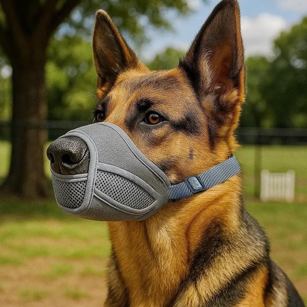Breathable Dog Mesh Muzzle Prevent Barking Dog Muzzle Buckle Pet Training Muzzle  Dog Walking