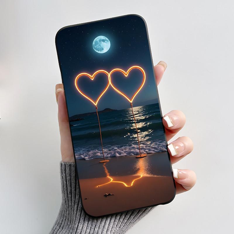 For Nokia 105 106 4G 2023 Case Cute Heart Rabbit Black Soft TPU Silicone Phone Cover For Nokia105 Nokia106 4G 2023 Bumper Coque