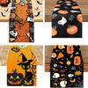 1pc Orenge Halloween Table Runner Pumpkin Ghost Skull Cat Design Dustproof Tablecloth for Halloween Home Party Decoration 33x183