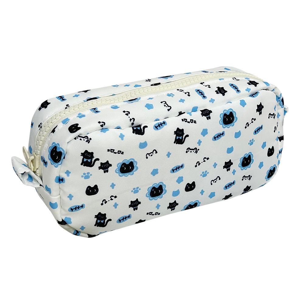 

Дизайн на молнии Сумка для канцелярских товаров Большая вместимость Органайзер для канцелярских товаров Прочный пенал Подарок Cartoon Cat