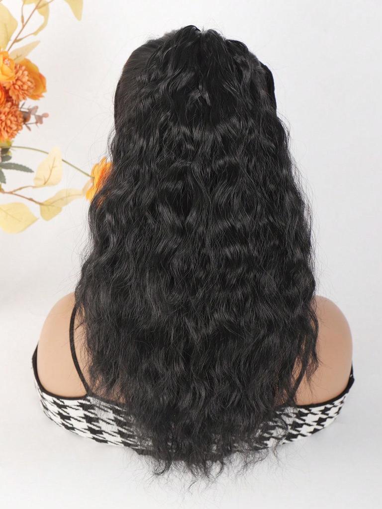 18palcové příčesky culíku s klipem drápkem Vícevrstvé vlasy Nadýchané Husté Vlnité Černé Vlasové Příčesky Měkký Syntetický Příčesek Pro Ženy