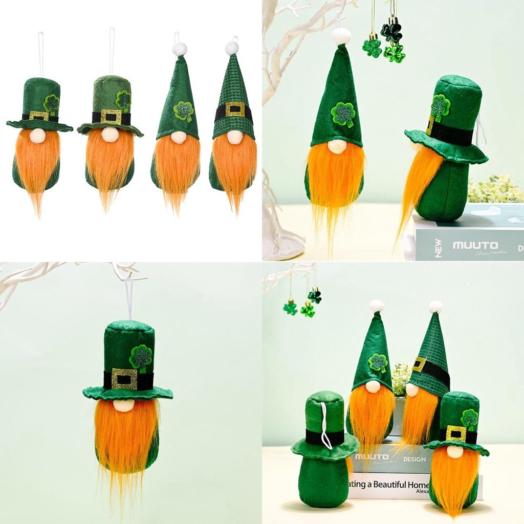 St.patrick's Day Gnomes Plush Toy Shamrock Faceless Gonk Pendant Decor Gifts