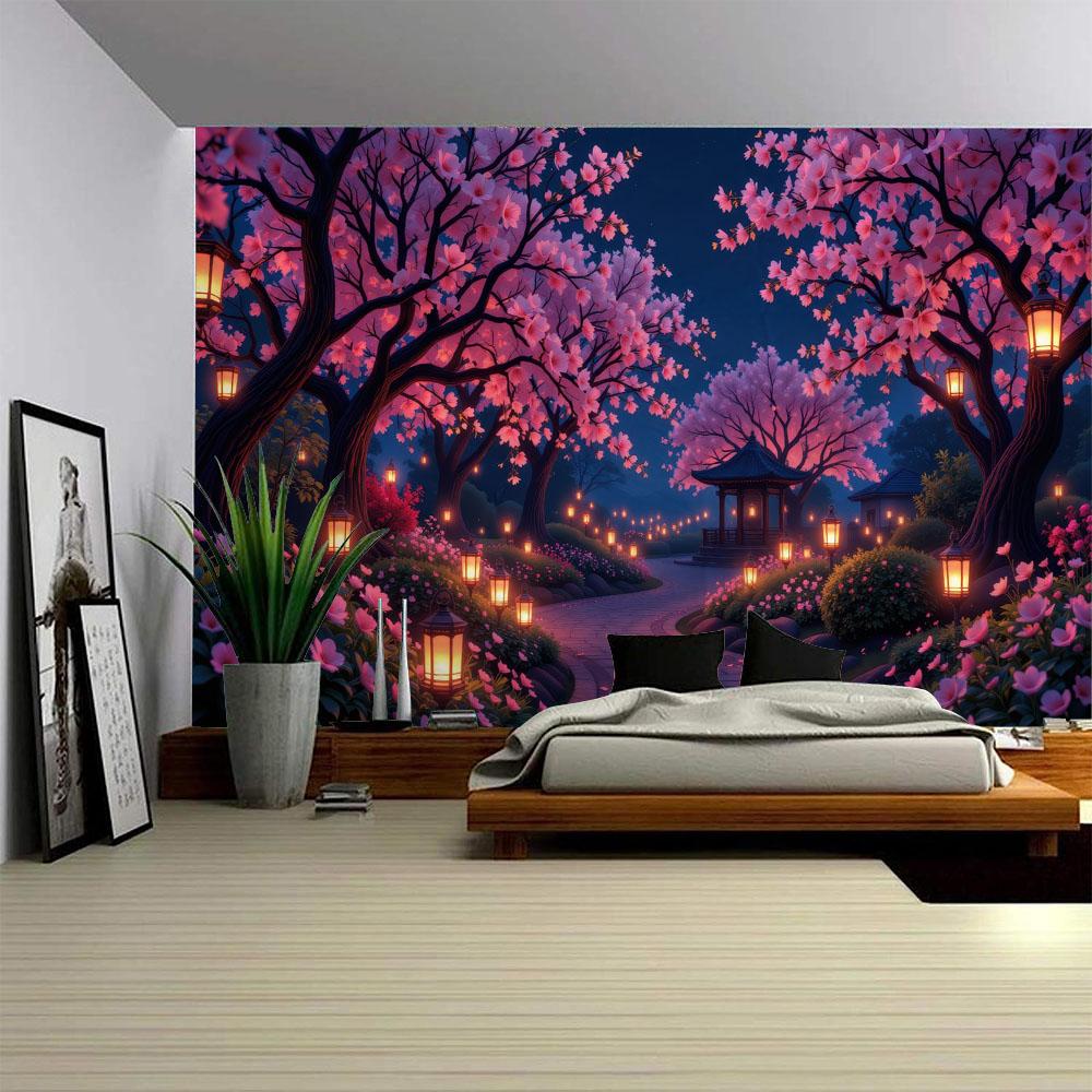 Garden Forest Tapestry Wall Hanging Home Decoration Background Poster Dormitory Bedroom Fabric Mural Bed Sheet Beach Mat