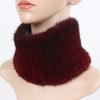 Hot Sale Women Winter Real Mink Fur Scarves Headbands Good Elastic Knitted Natural Mink Fur Scarf Lady Thick Warm Fur Muffler