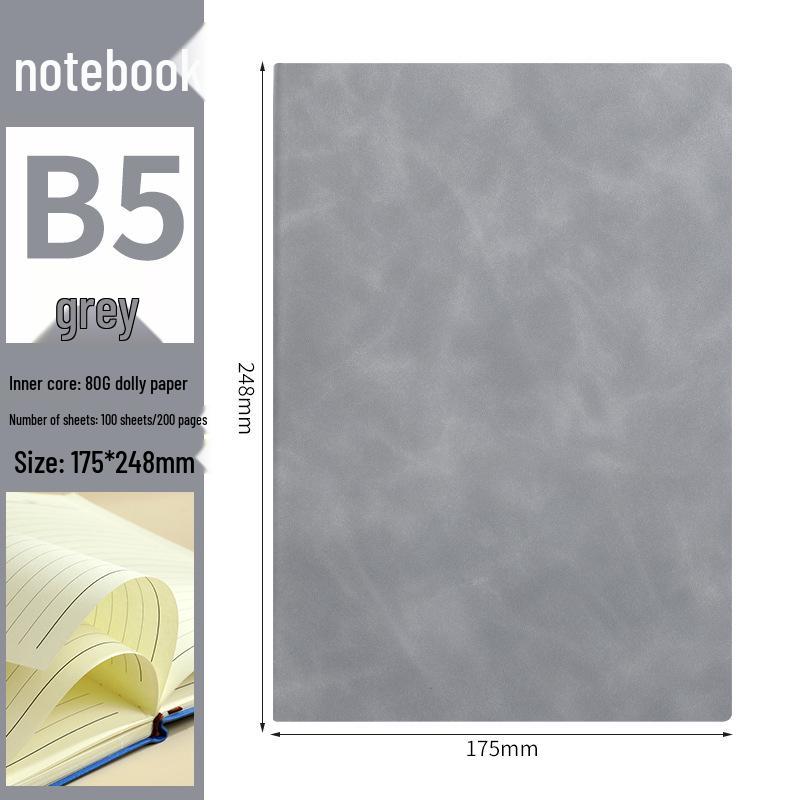 Customized Sheepskin Leather B5 Notebook for Business Meetings