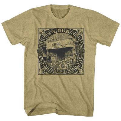 CBGB Underground Rock Khaki Heather Adult T-Shirt Unisex T-Shirt