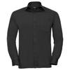 Russell Collection Mens Classic Cotton Poplin Long-Sleeved Shirt