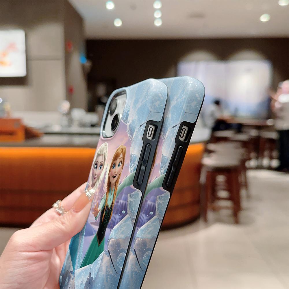 Frozen Elsa Double Layer Phone Case, Compatible with iPhone X/SE/7/8/11/12/13/14/15/16/17 Pro Max Plus