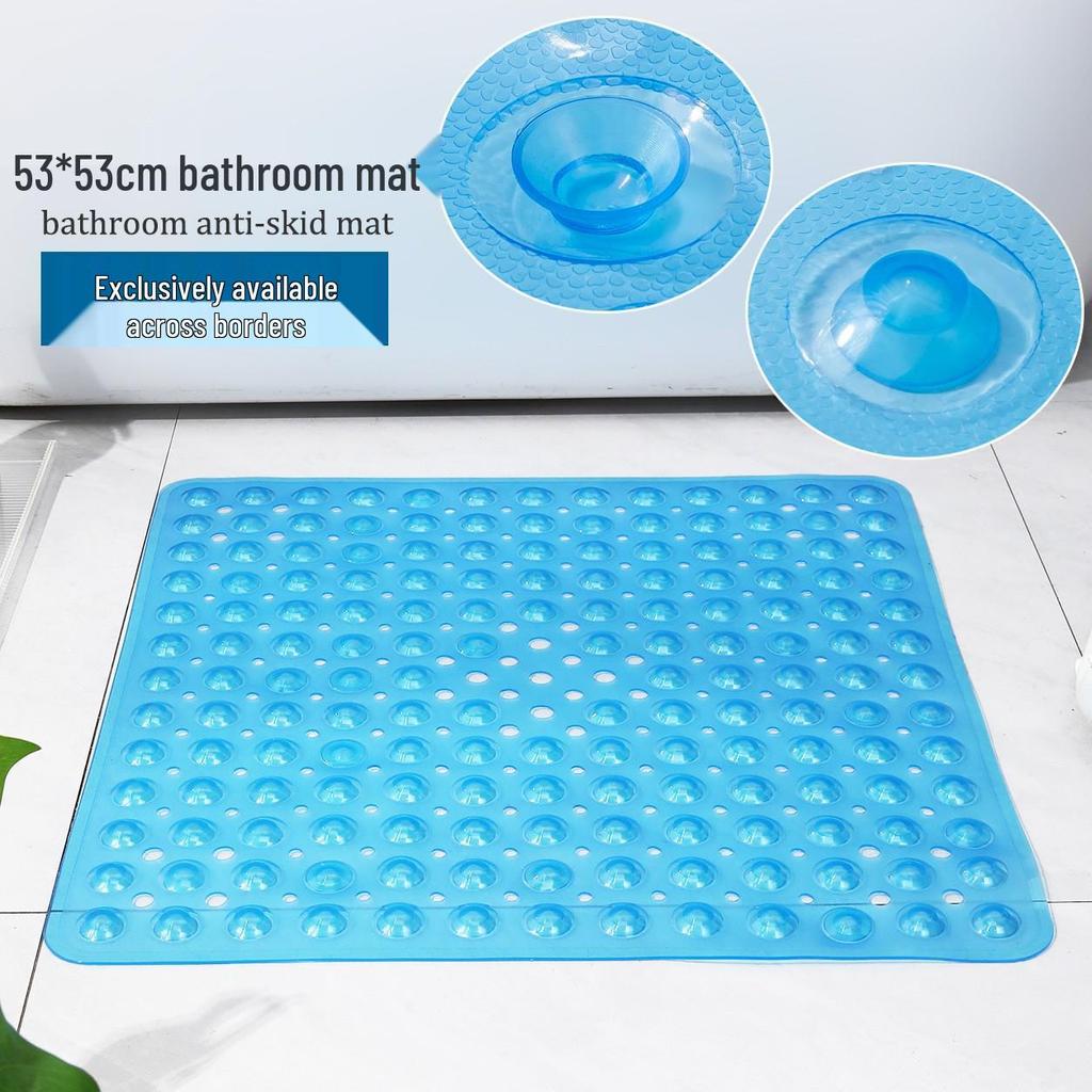 PVC5353 Non-slip Bubble Shower Mat with Suction Cups - Fall Prevention and Water Leakage Protection.