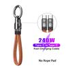 240W Mobile Fast Charging Cable Type-C to USB-C Keychain Anti Loss Hanging Rope 48V5A Short Line Laptop Tablet Charging Cable