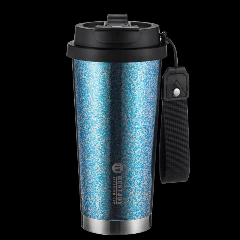 FUGURNG BESTJOY Pure Titanium Insulated Coffee Mug 520ml