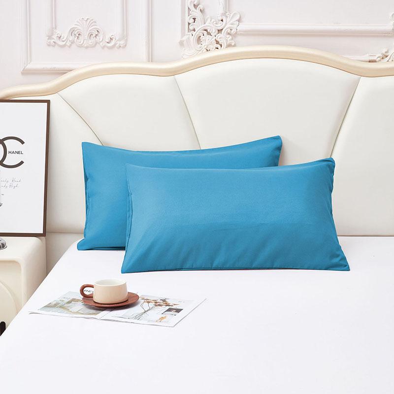 Simple Plain Sanding Pillowcase For Bed Fashion Skin-Friendly Pillow Cover For Single Double 2Pcs Home Textiles For Four Seasons