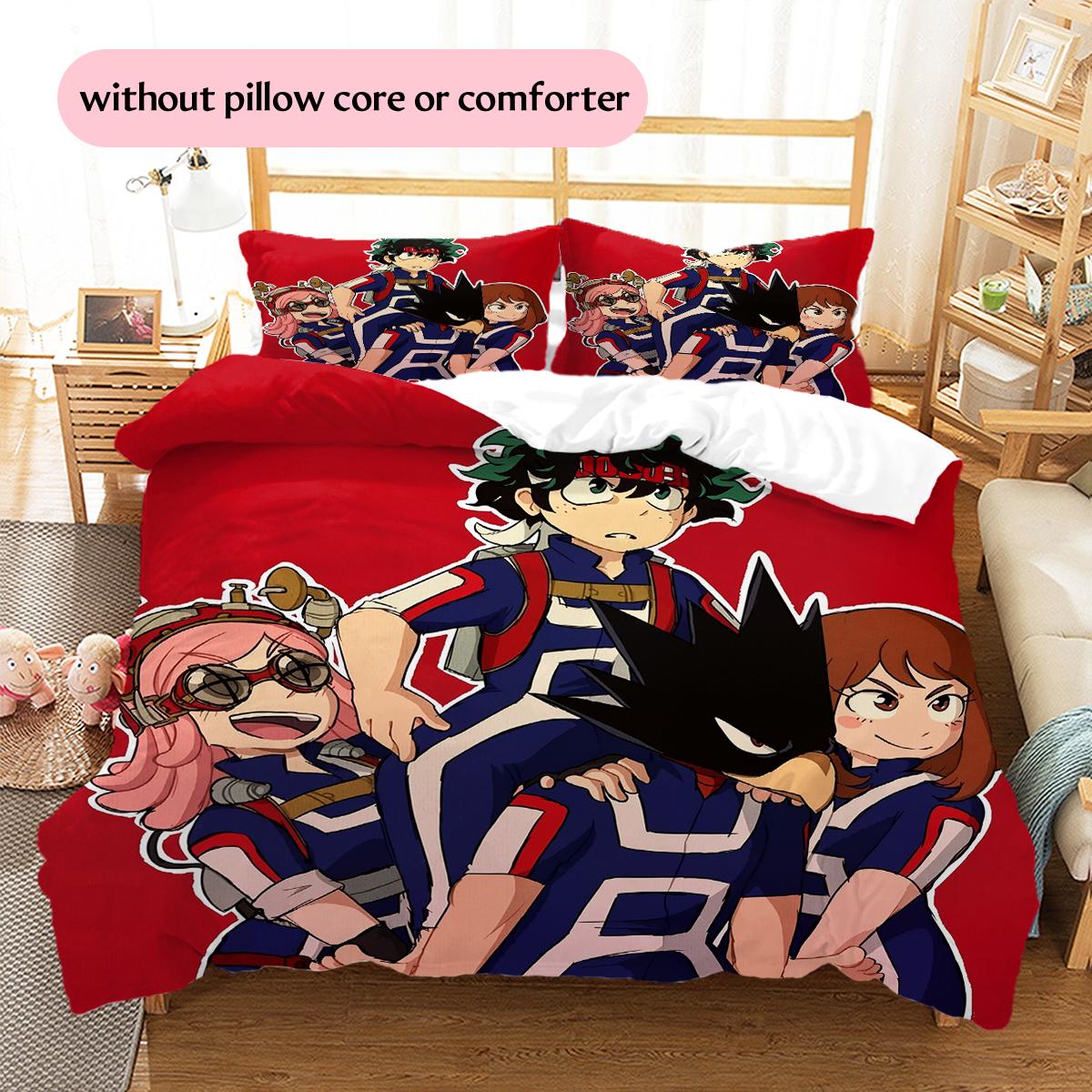 

Hero AcademiaPattern Bedding Quilt Set Home Decoration Gift (1 * duvet cover + 2 * pillowcase without core) 135x200cm