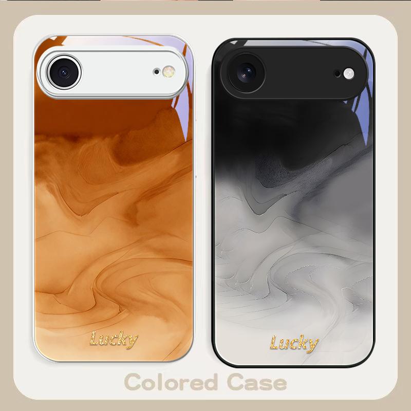 Ink wash connotation blue For iPhone 17 Air 16 E 15 14 13 Plus 12 mini 17 Pro Max 11Pro XR Xs X 7 8 11 Tempered Glass Phone Case