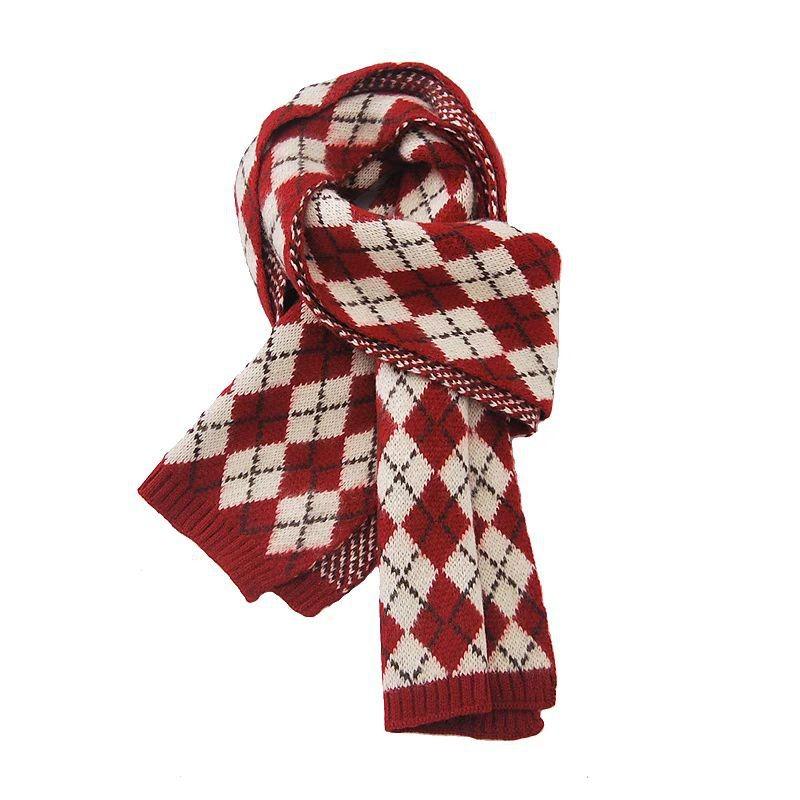 Christmas new series scarf new fashion warm knitted scarf autumn and winter student couple gift shawl