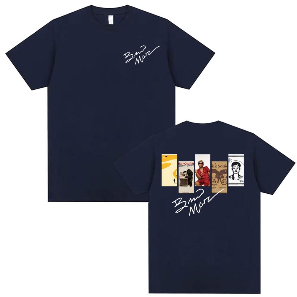 Bruno Mars Music Album 2026 Tour Cover T Shirts Unisex Women Fashion Hip Hop Punk Style Tshirts Cotton Casual High Quality T Shirt