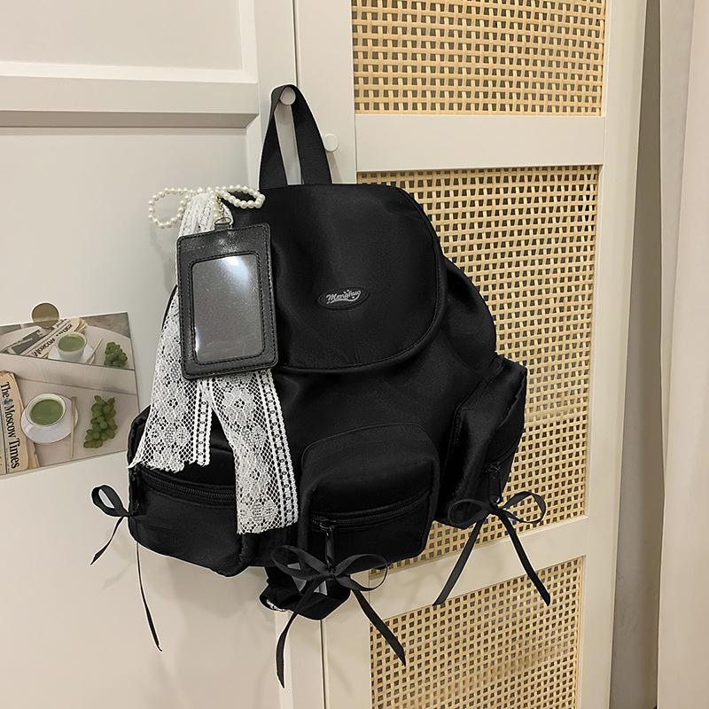 

Japanese Style Cute Multifunctional Backpack for Women s Summer New Multi Pocket Crossbody Bag with Grid Fashion Backpack