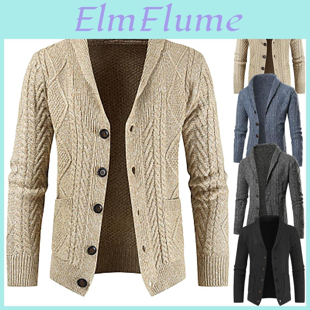 Winter Fashion Mens And Autumn Loose Cardigan Warm Lapel Hooded Jacket Sweater