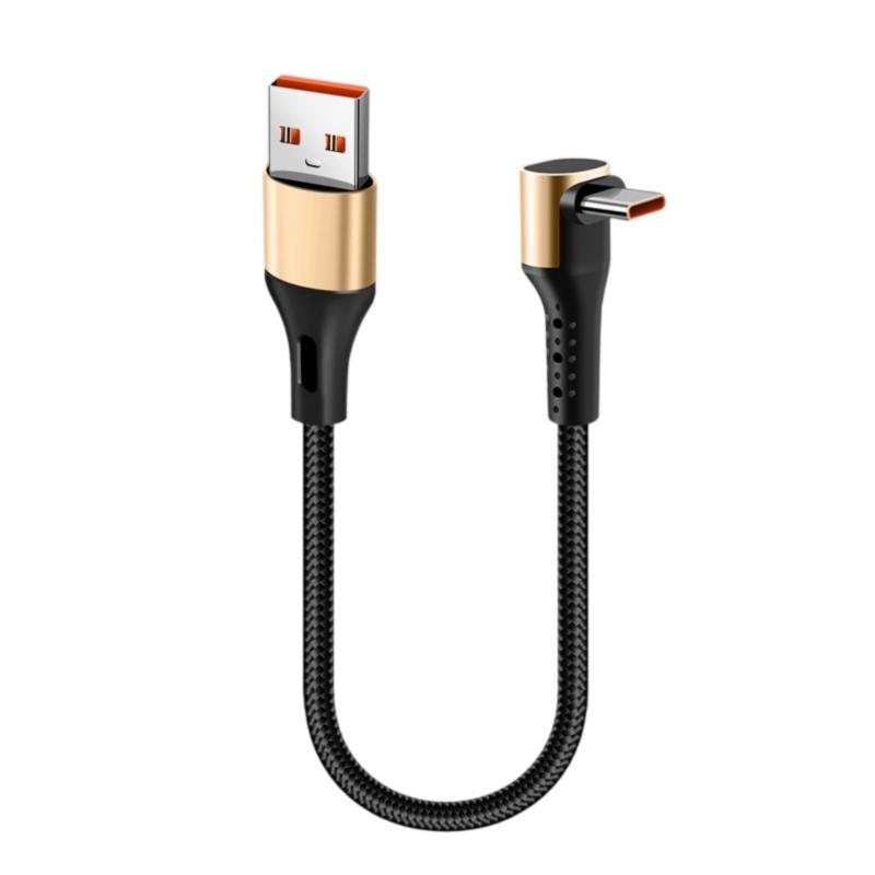 Short USB Type C Cable Fast Charging Durability Braided Cord for Quick Power Delivery and Travel Use