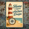 Vintage Nautical Lighthouse Tin Sign 8x12 Inch Rustic Coastal Metal Plaque Wall Decor
