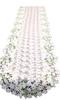 Vivienne Crystal Margaret Series Embroidered Table 30 X 183 Ivory WK1002L6 Runner, Cm, & Green,