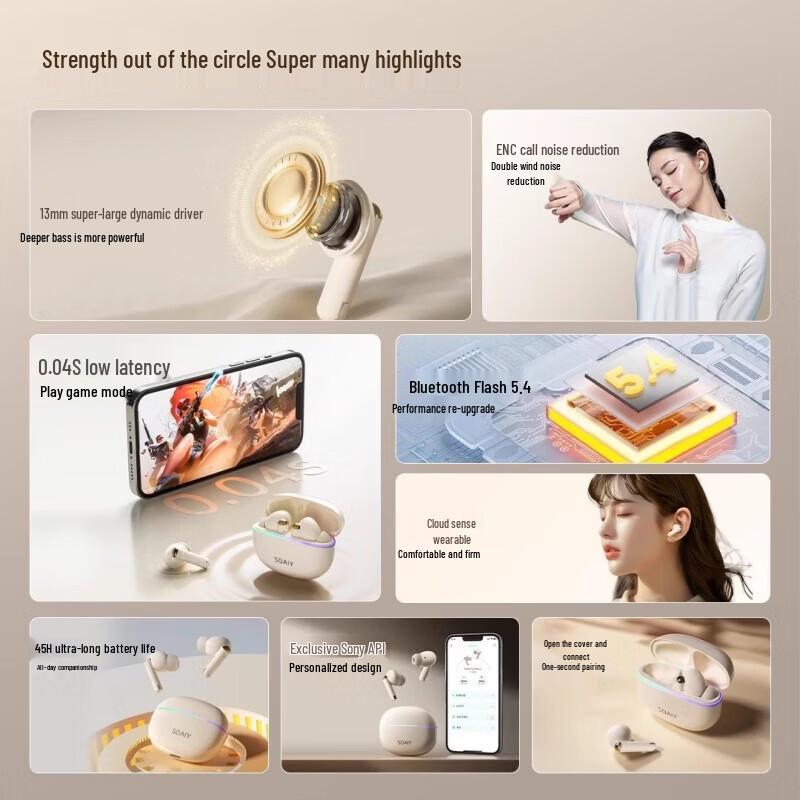 Soai SL35Plus In-Ear Wireless Sports Earbuds