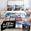 3pcs Snowy Adventures Print Bedding Set (1 Cover + 2 Pillowcases, Without Inserts), This Printed Bedding Set Is Soft and Comfortable