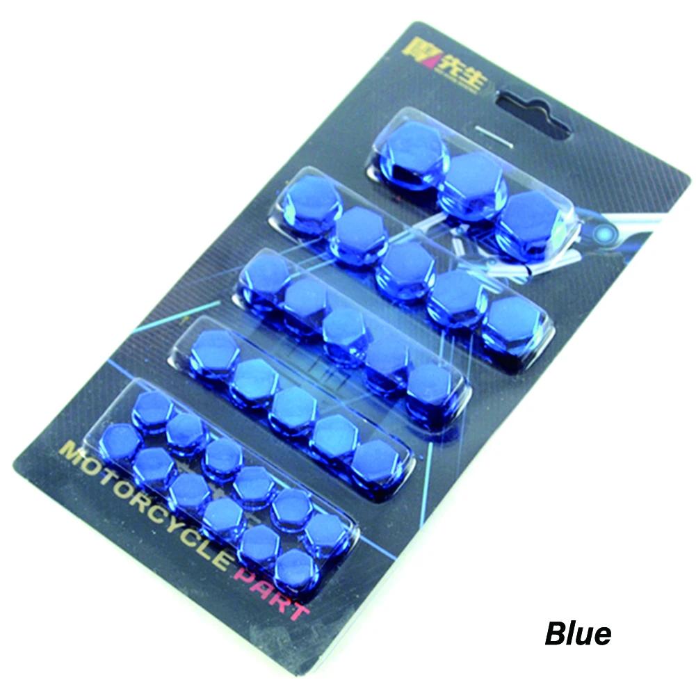 

30 шт. декоративная гайка для моделирования мотоцикла, колпачок для винта для Kawasaki Z125 Z250 Z300 Z750 Z800 Z900 Z1000 ER-6N, универсальная синий