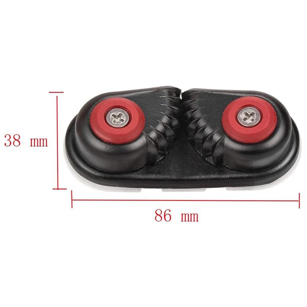 Black Nylon Aluminum Alloy Cam Cleats Fairlead Rope Gripper for Marine Sailing Accessories for Ships Sailboats