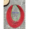 Bohemian Fashion Handmade Beaded Multi-layer Red Beaded Women's Necklaces Seaside Vacation Jewelry