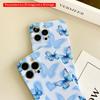 Blue Butterflies On Heart Background Phone Case All Inclusive Film Hard Phone Case, Compatible with iPhone 18 Pro Max 17 16 15 14 13 12 11