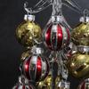 Fourcart Cute Glass Christmas Tree Ornament Set, Striped Tree