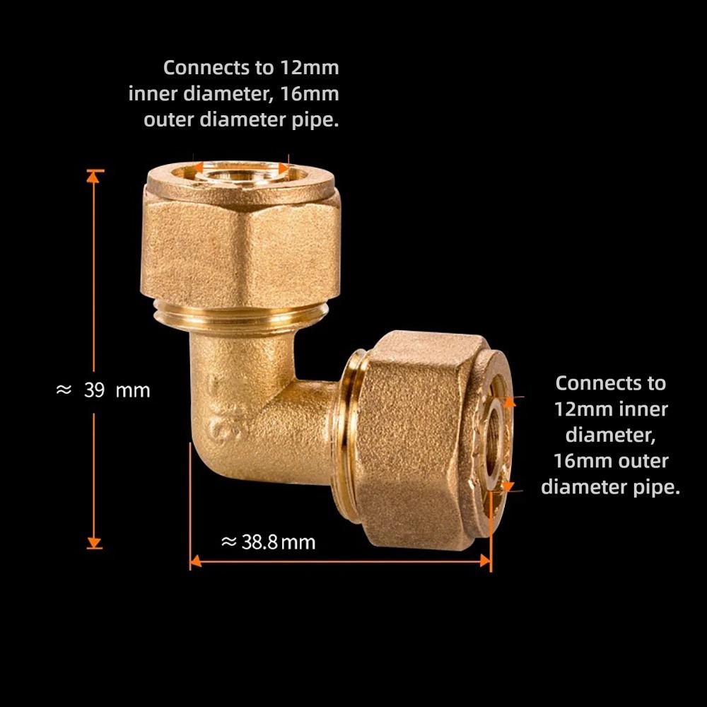 New Male/Female Thread Brass Pipe Fitting 2/3 Ways 1216 Pipe Connectors Copper Connectors Solar Water Heater