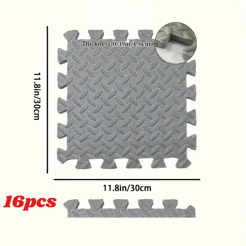 

16 Piece Fitness Yoga Mat Soft EVA Foam Puzzle Mat Non Slip Interlocking Gym Mat Protective Mats for Fitness Equipment 16PCS