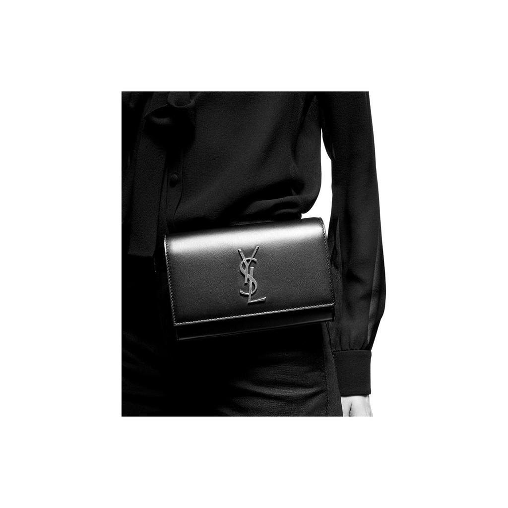 Yves Saint Laurent Ysl Kate Gold Logo Embossed Leather Waist Bag Women Waist Bag Dark-Beige 534395-BOW0J-2721