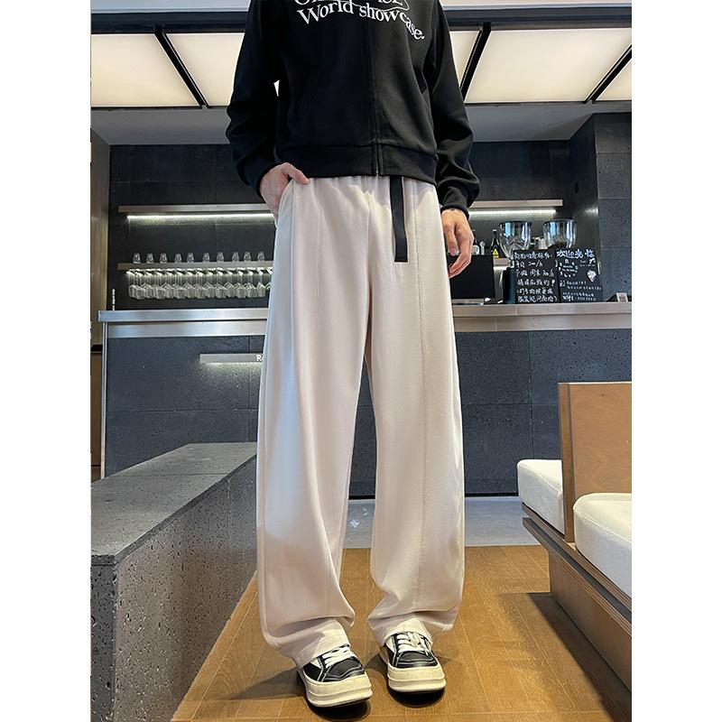 Men S Loose Straight Twill Casual Long Pants Plus Size Spring Autumn Trousers