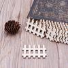 50pcs Wooden Fence Embellishment,Fence Shaped Wooden Scrapbooking Wooden Cutouts Wood Ornament for Crafts Projects, Home/Party Decorations