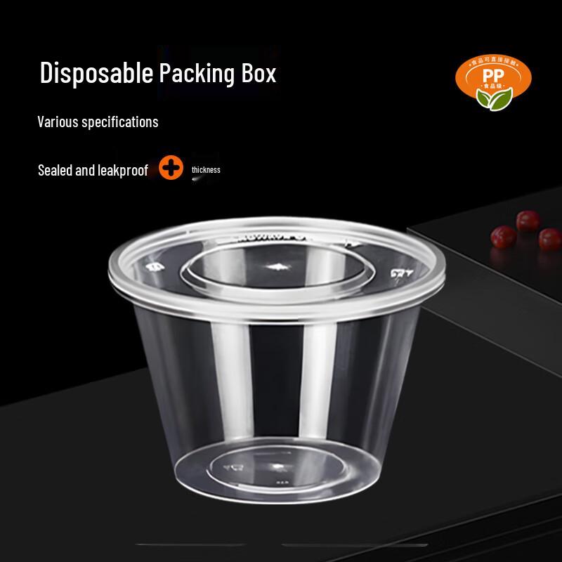 2000ml Round Disposable Food Containers with Lids