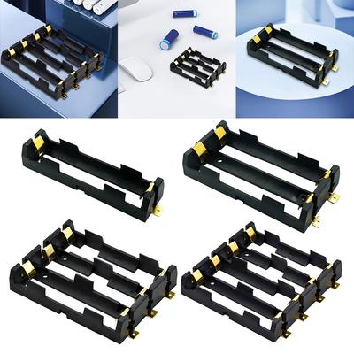 3-1pc 18650 SMT Battery Holder Rechargeable Power Bank 3.7 V With Bronze Pins 1X 2X 3X 4X 18650 Battery Clip Holder Box Storage