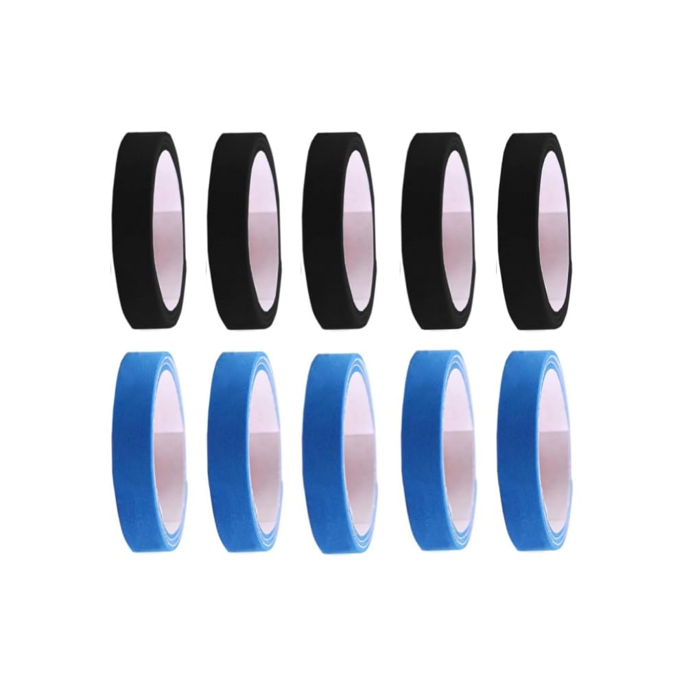 

GYWHOOFT Table Tennis Side Sponge Edge Protector for 2 Colors Black 5 10-Piece Tape, Rackets, (5 + Blue)