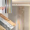 1 Stück 5m/196,85 Zoll Gold Wandaufkleber Edelstahl Flache Dekorationslinien Titan Spiegel Wand Deckenkantenleiste Wohnzimmer De