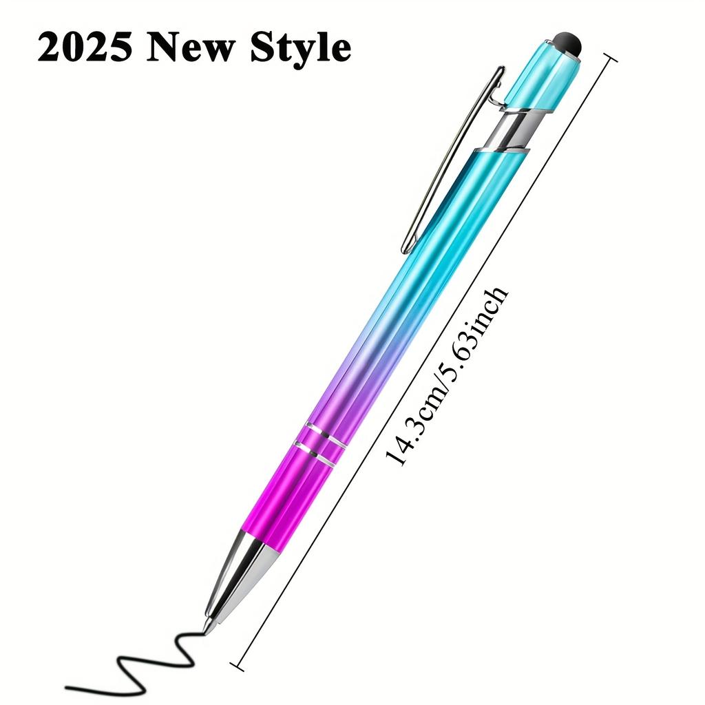 10pcs Gradient Metallic Ballpoint Pen Set – Enhance Your Writing Experience with Vibrant Colors and Ergonomic Design. Includes 2 Pens + 10 Refills