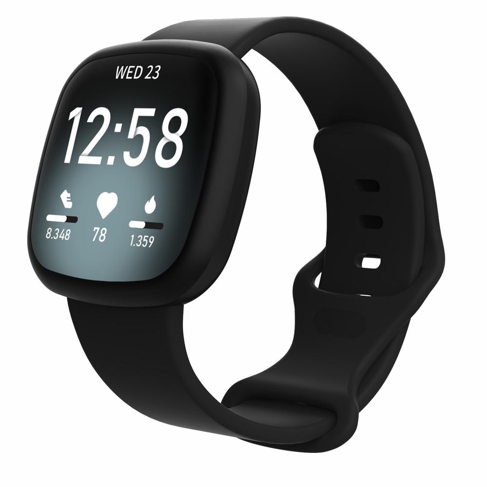 

22.5mm Soft Silicone Watch Strap Replacement for Fitbit Versa 3/Sense [Size: L] Grey