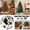 Soft Fluffy Christmas Tree Skirt Cow Print Fluffy Xmas Tree Skirt  Home Decor