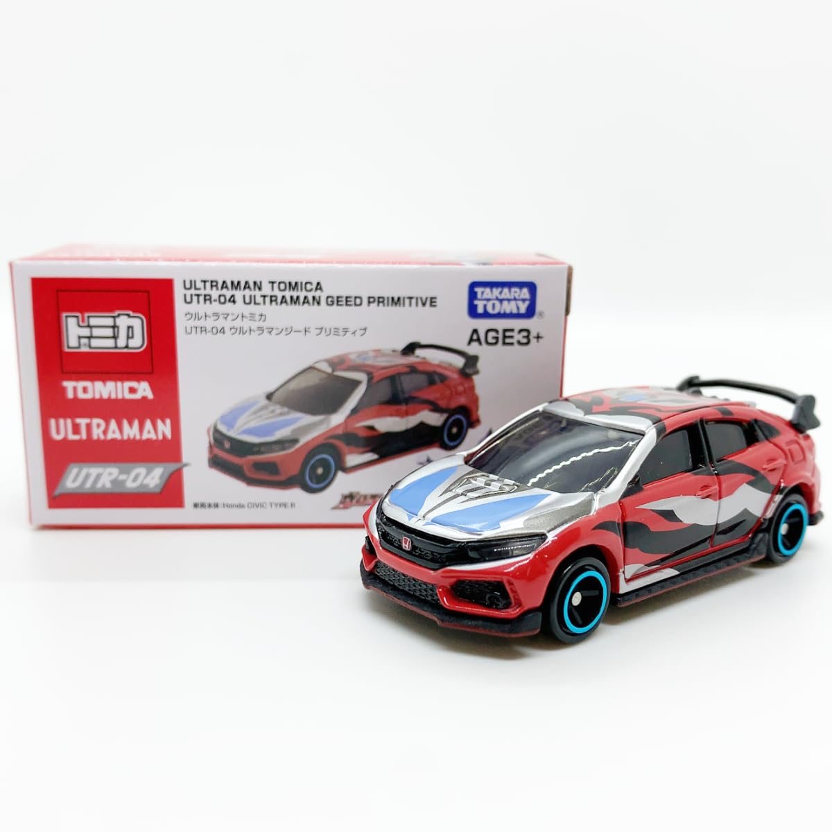 

Официальная коллаборация Tomica и Ультрамана Tomica UTR-04 Ультраман Джид Примитив Honda Civic Type R (Эксклюзив для зарубежных стран)