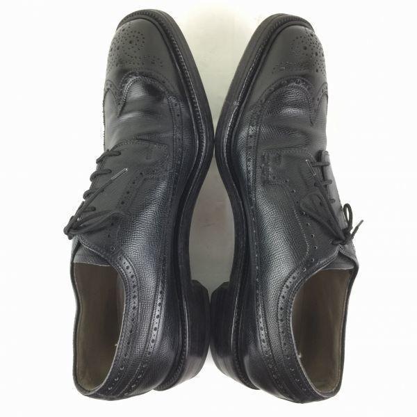 80s-90s Vintage CORDWAINER Wingtip Business Shoes Black Size 9.5C 26.5-27.0 Men's(USED)