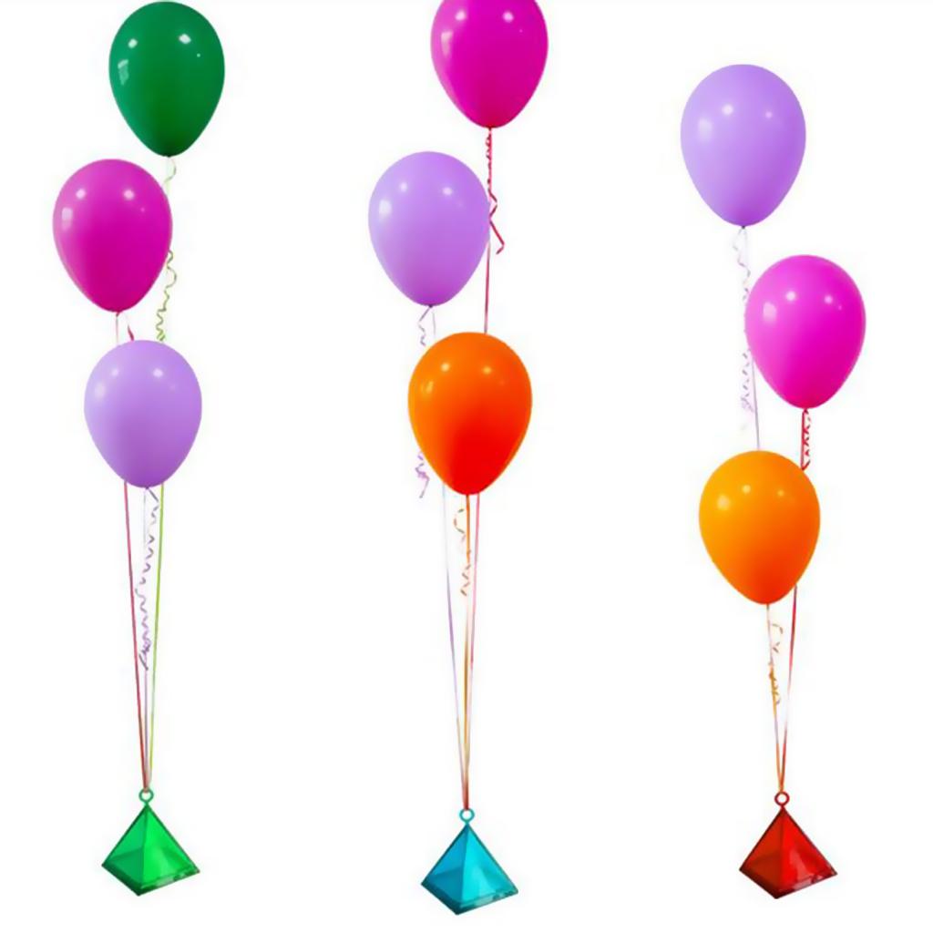 Pack of 6 Helium Balloons Pyramid Pendant Bearing Weight Supplier