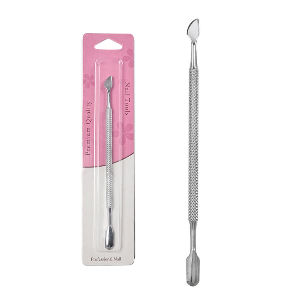 Cuticle Pusher with 2 End Cuticle Cleaner Nail Cuticle Remover Nail Cuticle Trimmer Stainless Steel Manicures Tool